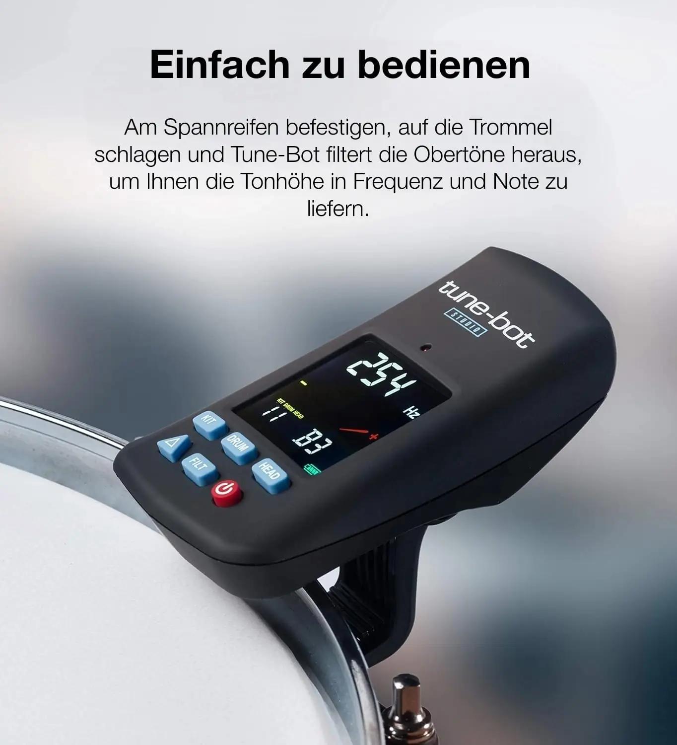 tune-bot drum tuner — täpne trummide häälestaja praktilise kotiga – lisavaade