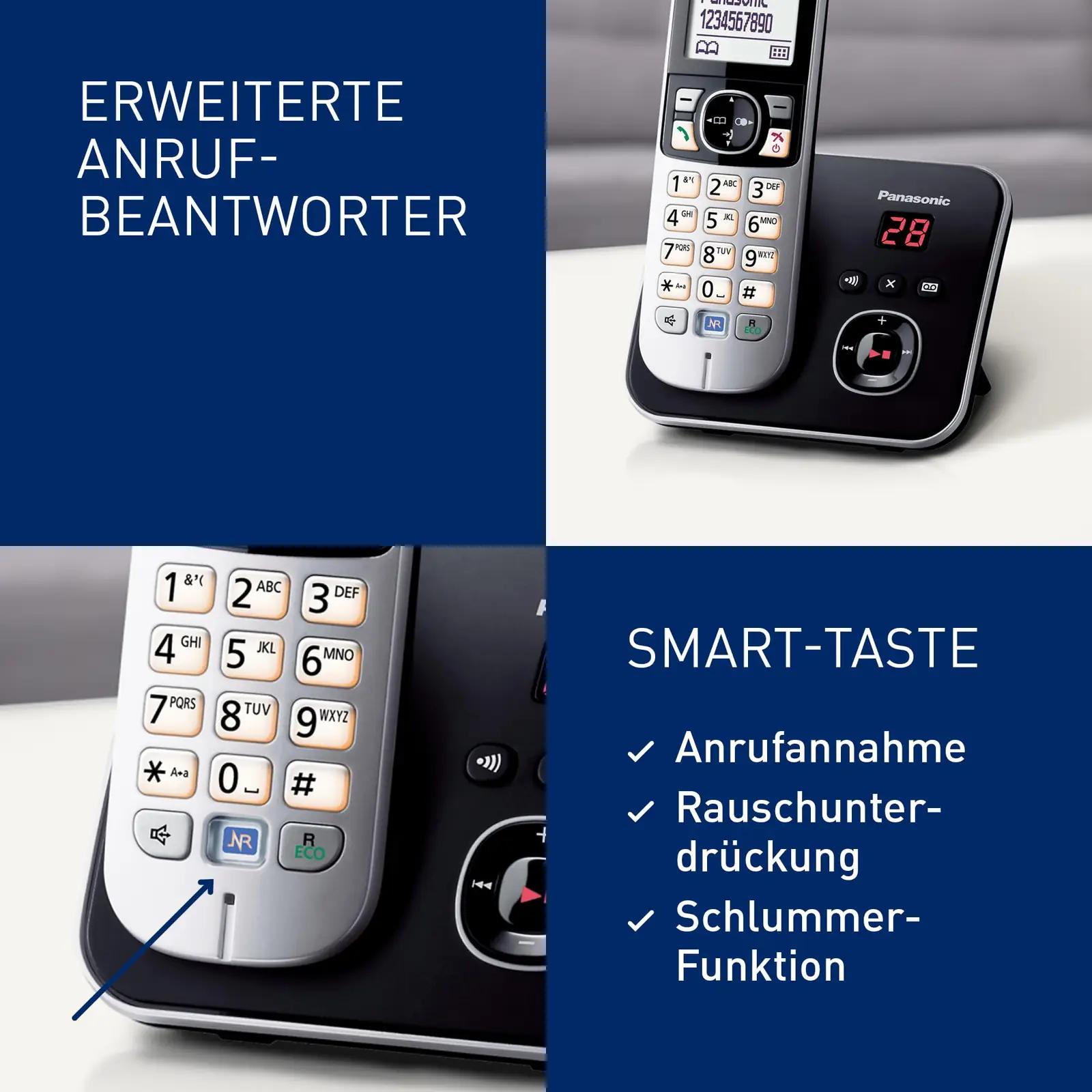 Panasonic elegantne DECT mobiiltelefon metallist korpusega ja – kasutusnäide