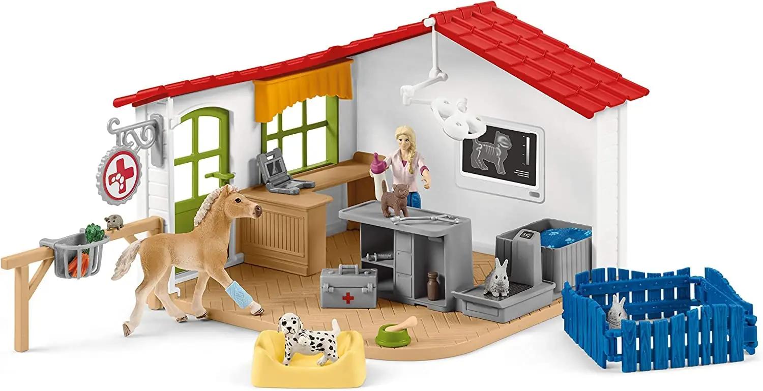 SCHLEICH mängukomplekt loomaarstipraksis – hariv kingitus lastele – kasutusnäide