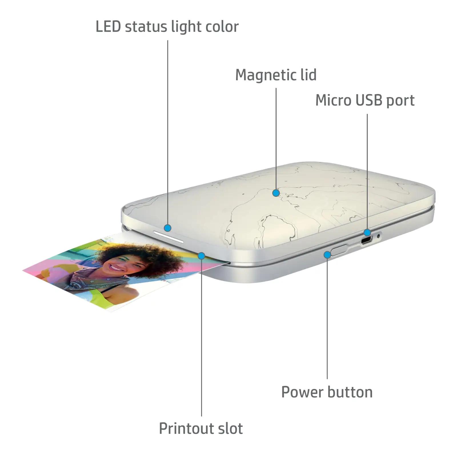 HP HPISPSLEUS fotoprinterid – detailne lähivaade