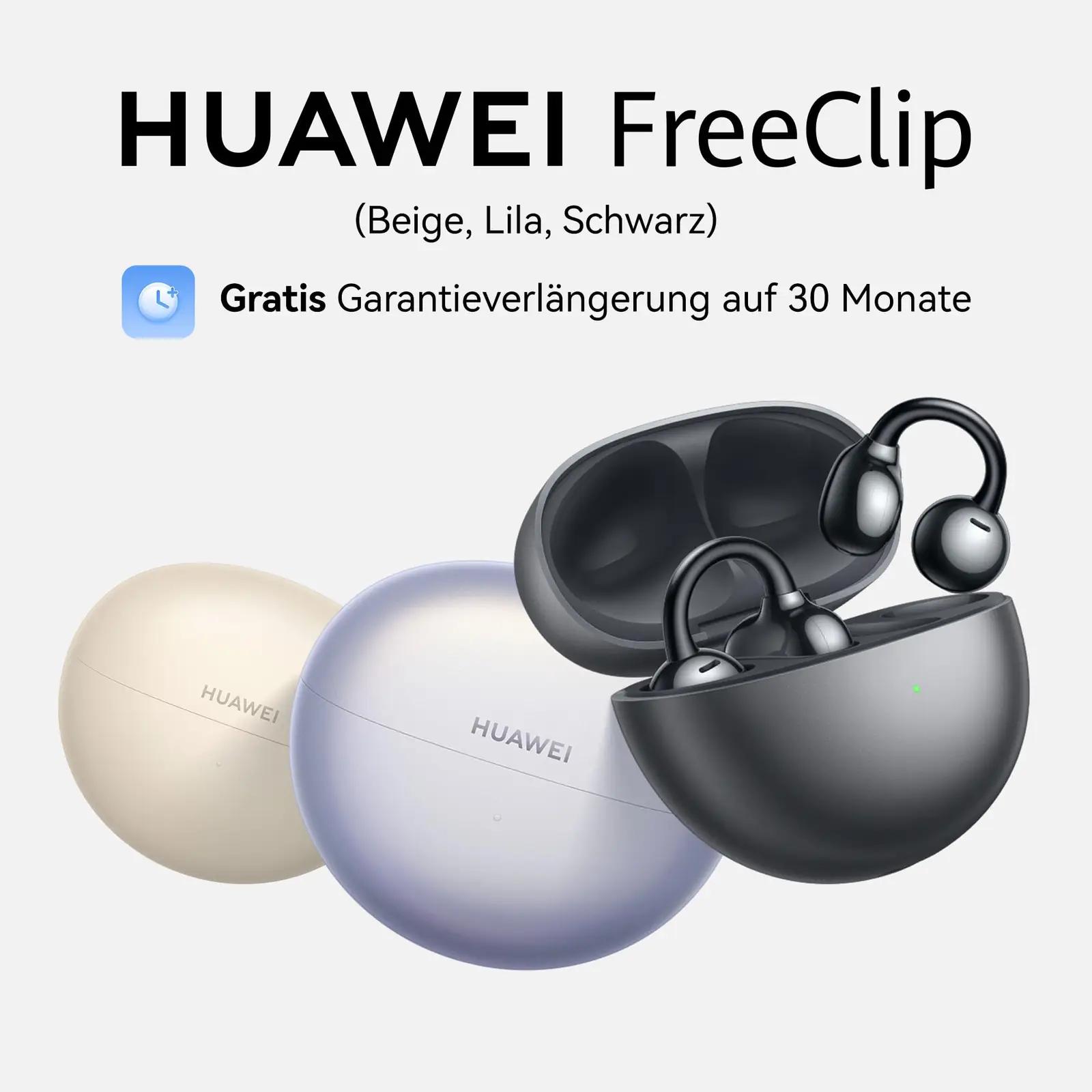 HUAWEI FreeClip kerge clip-disainiga sport-kuulaja, must – pilt 9
