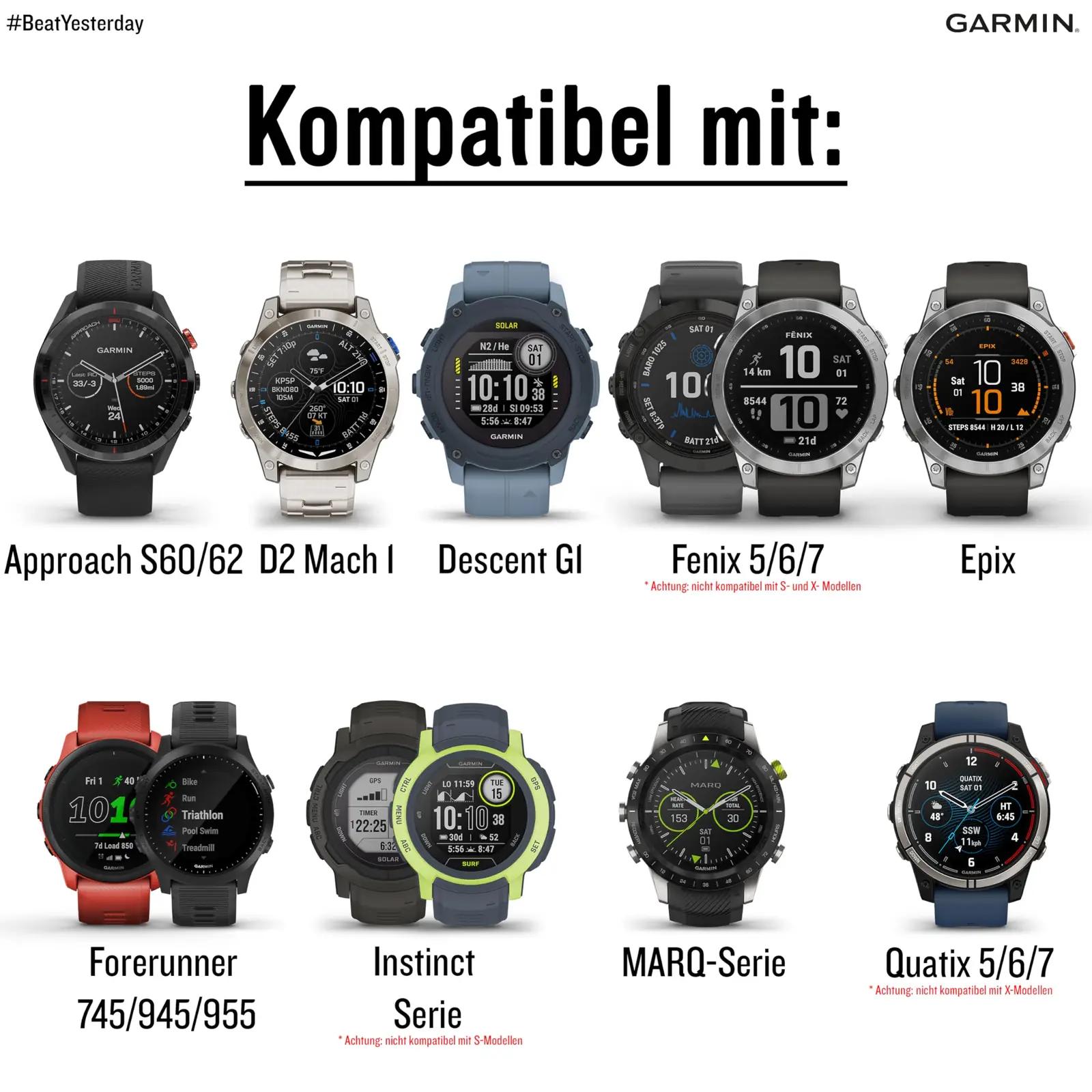 Garmin silikoonkäepael 22 mm – vastupidav ja värvikas asendus – lisavaade