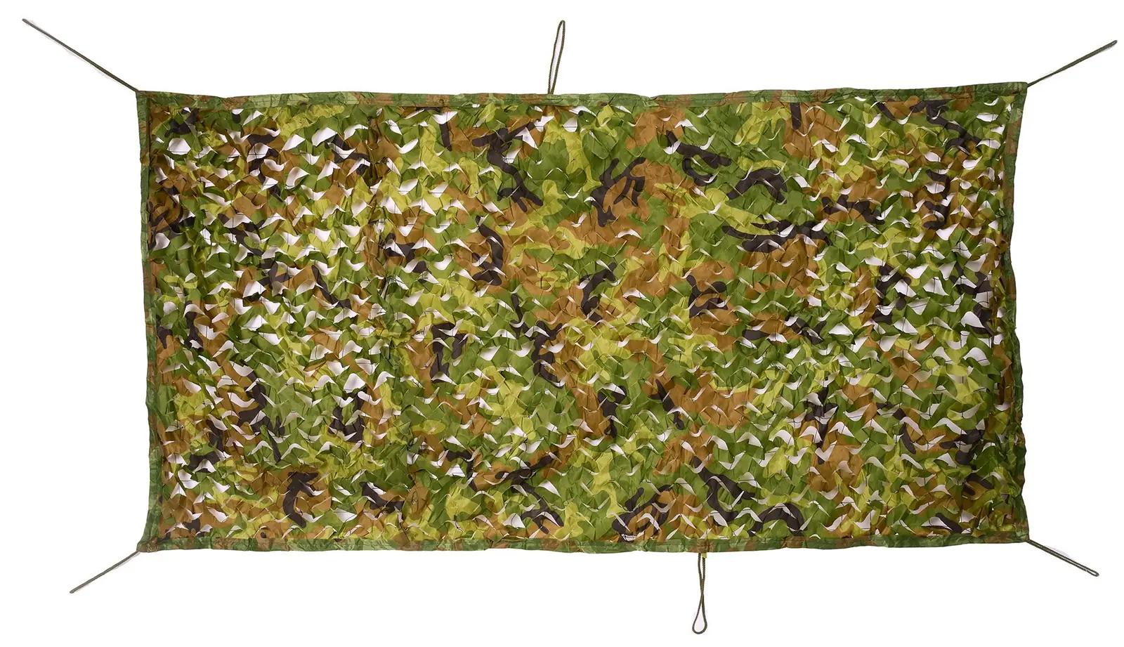 NINAT camo ripatsvõrk 2×6 m – tugev Oxford-materjal – pakend ja tarvikud