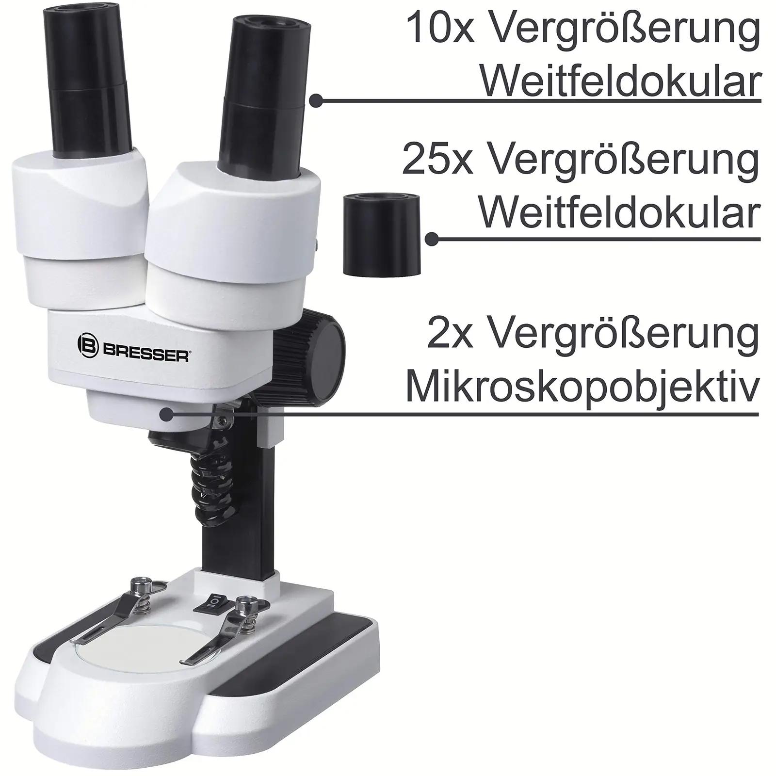 Bresser Junior valge lapse mikroskoop – 20x ja 50x suum – kasutusnäide