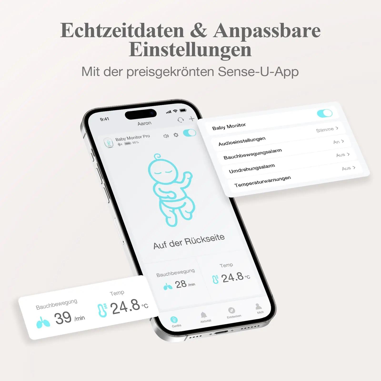 Sense-U nutikas beebimonitor — liigutuse ja temperatuuri jälgija – pilt 7