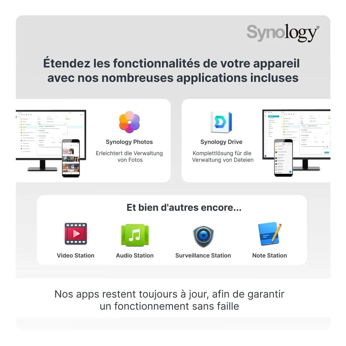 Synology metallist 2-salv NAS — turvaline kodu- ja väikekontori – pakend ja tarvikud