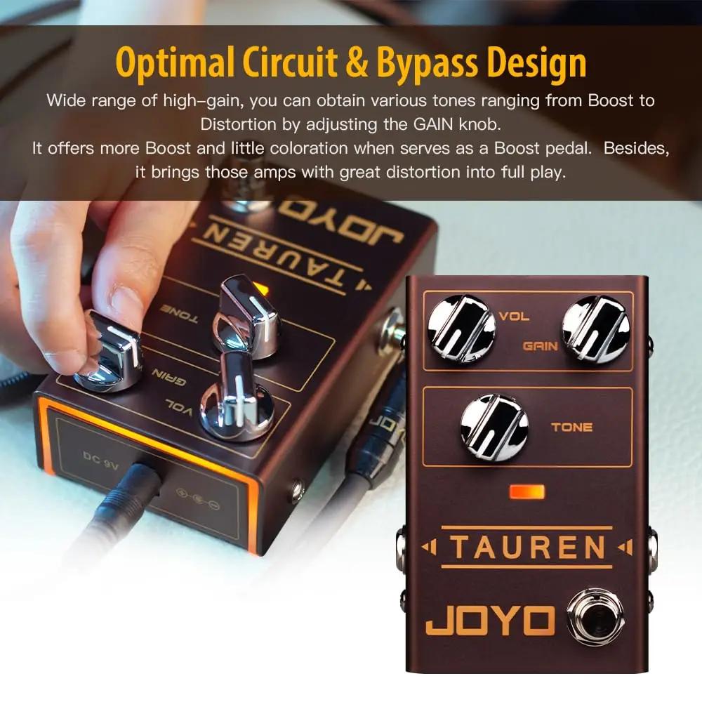 JOYO alumiiniumist overdrive-pedaal – tugev gain ja puhas boost – pakend ja tarvikud