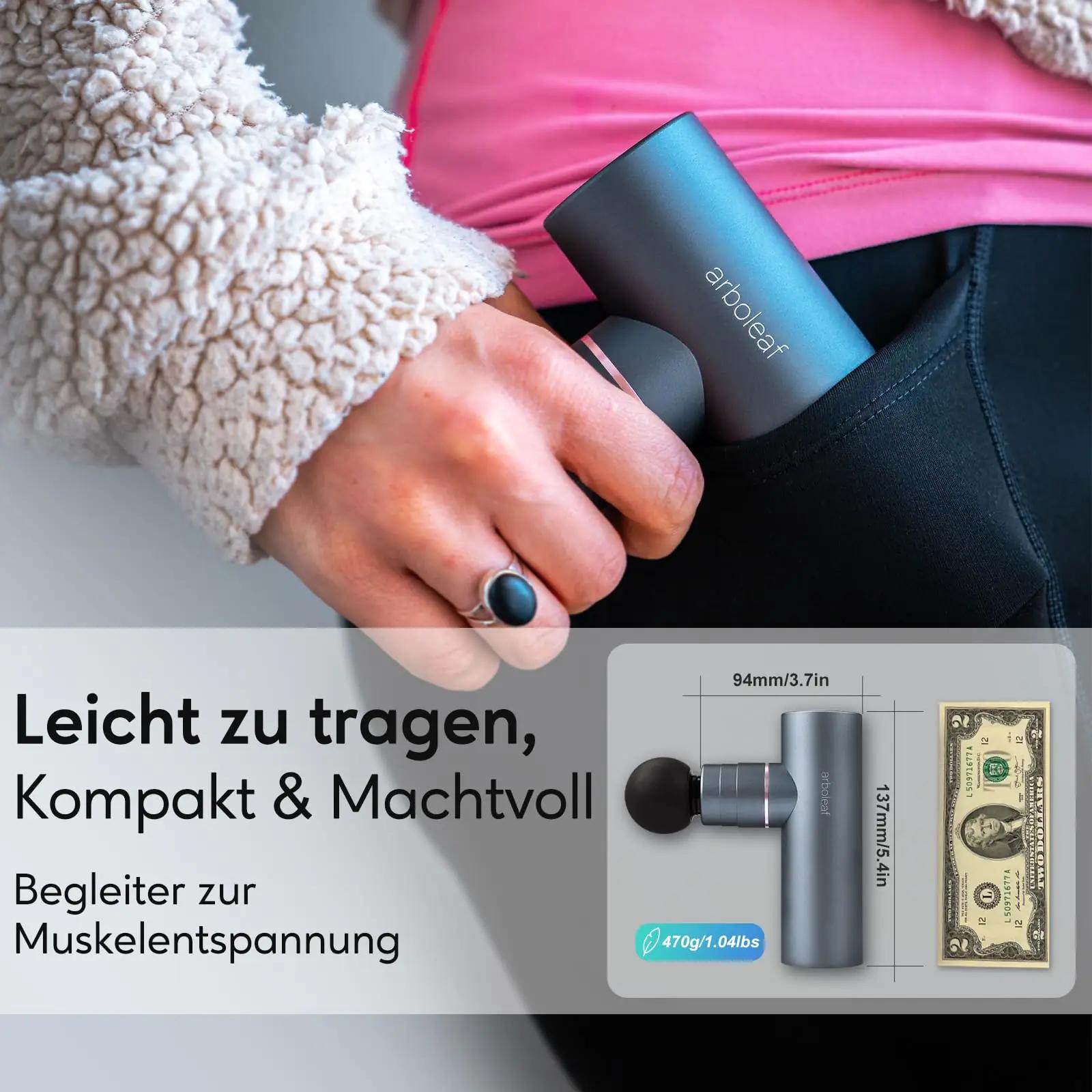 arboleaf mini massaažipüstol CM20C — kerge lihasteraapia – lisavaade