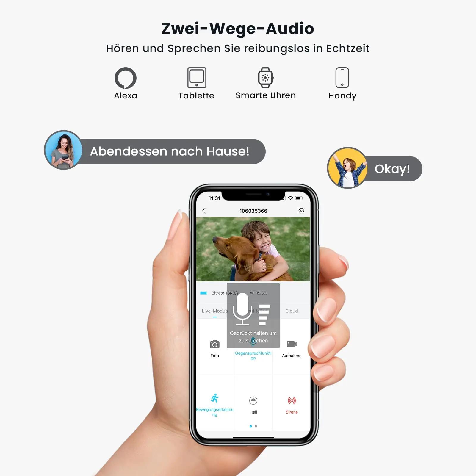 ieGeek välikorpus kaamera akuga — 5MP värviline ööfilm – pilt 6