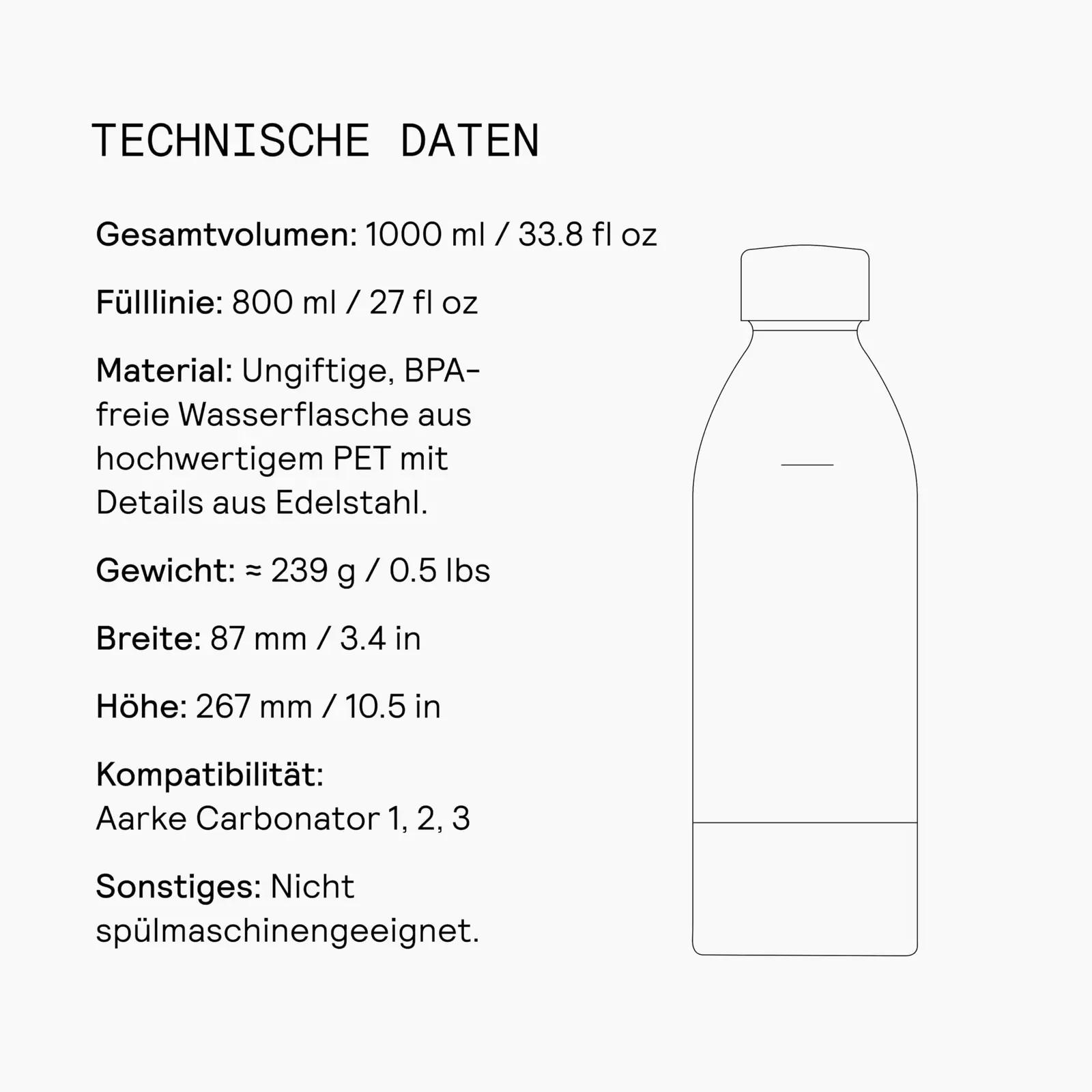 aarke roostevaba detailiga PET-pudelid 2‑pak, 800 ml – pilt 8