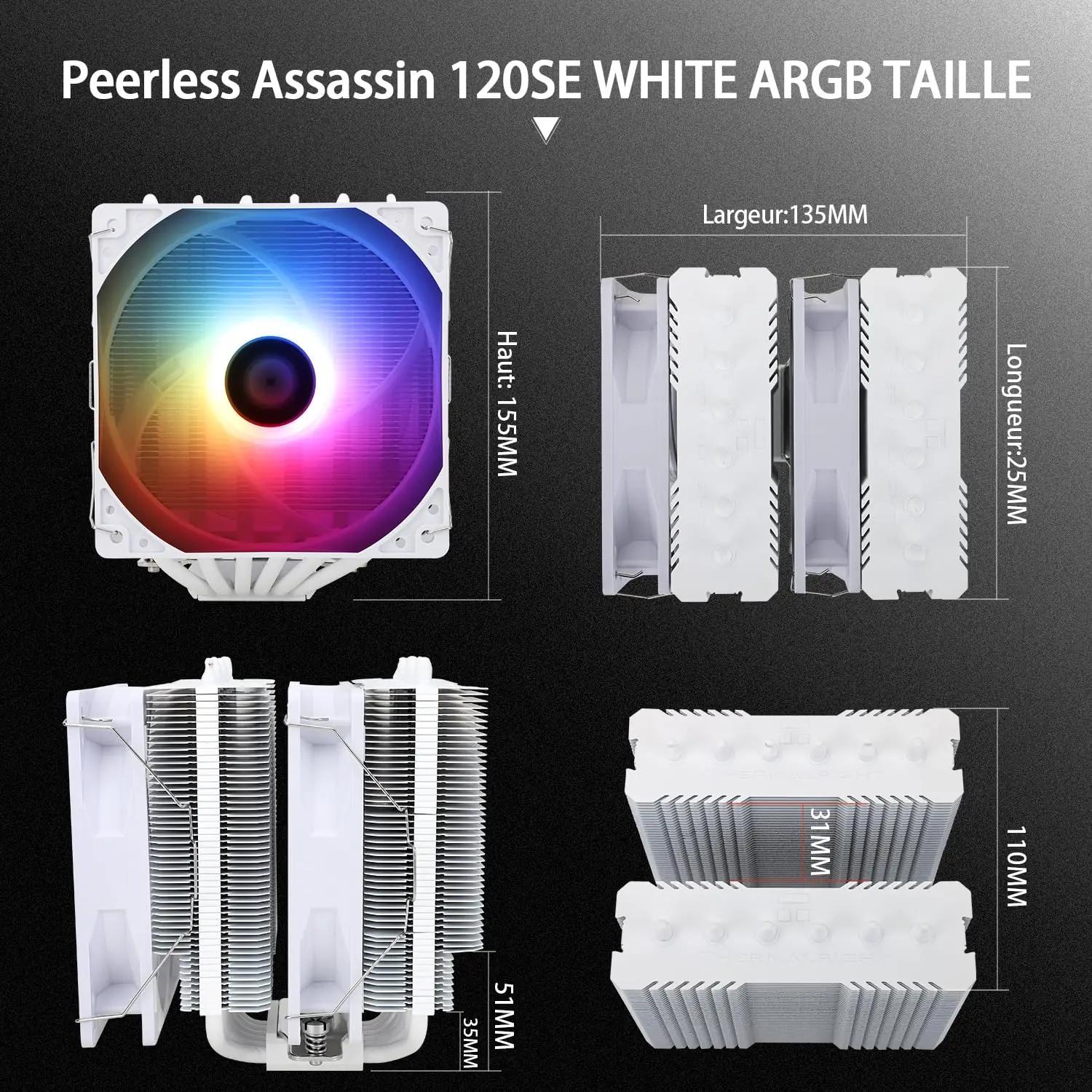 THERMALRIGHT valge CPU jahuti – vaikne 6-heatpipe lahendus – kasutusnäide