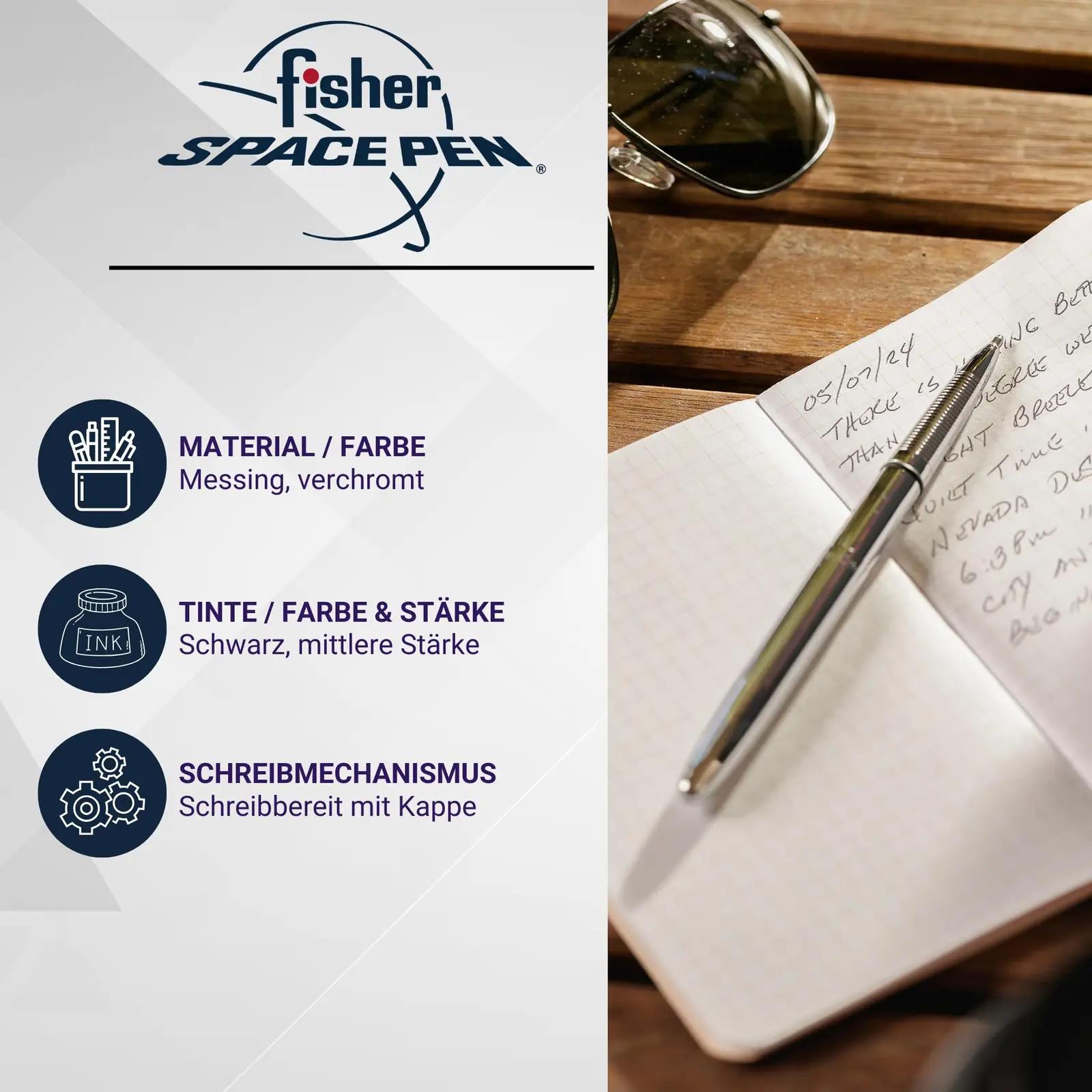 Fisher Space Pen kroomitud metallist kirjutuskingitus — – lisavaade