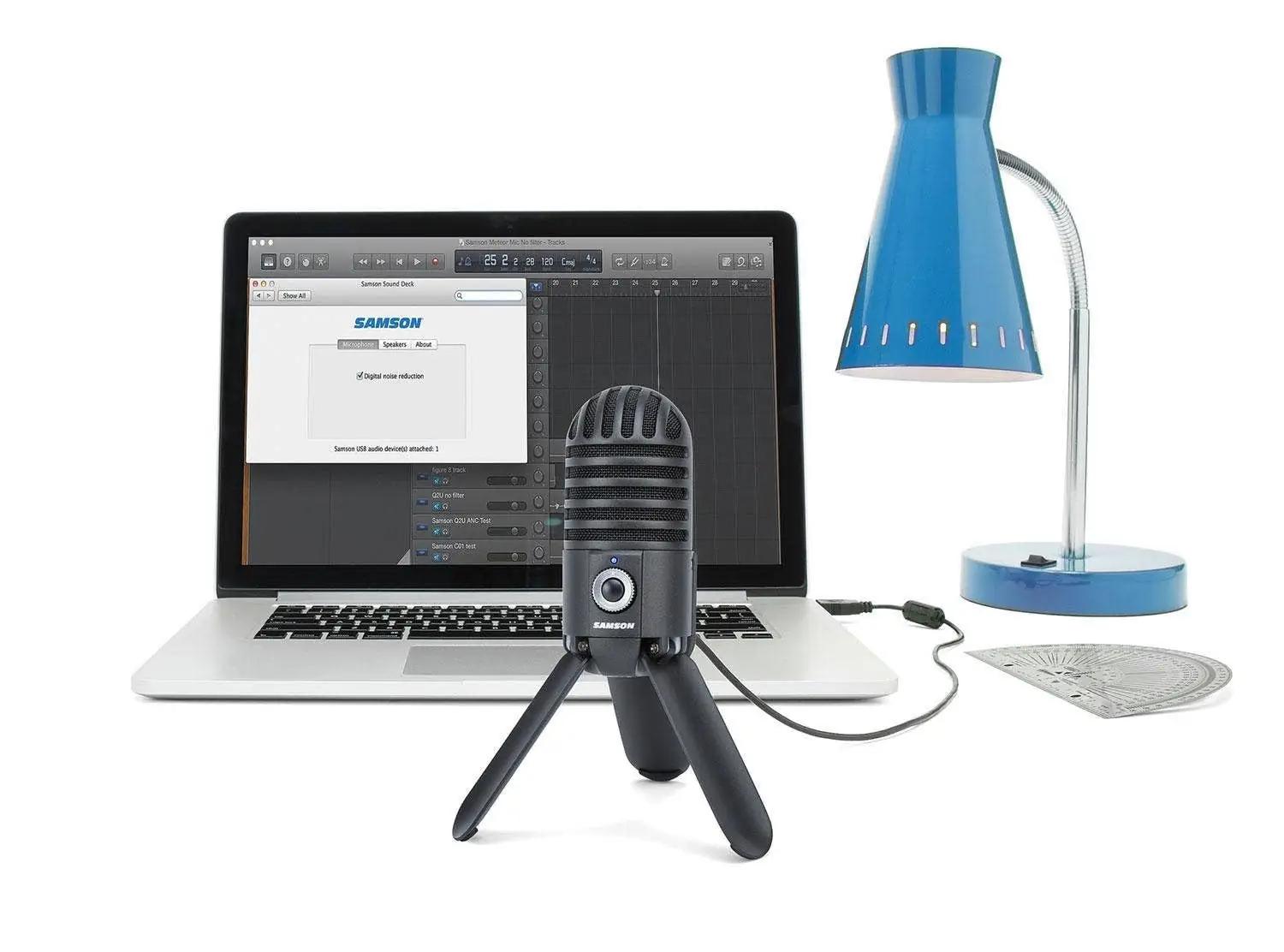 SAMSON alumiiniumist USB-mikrofon videokonverentsideks — – pakend ja tarvikud