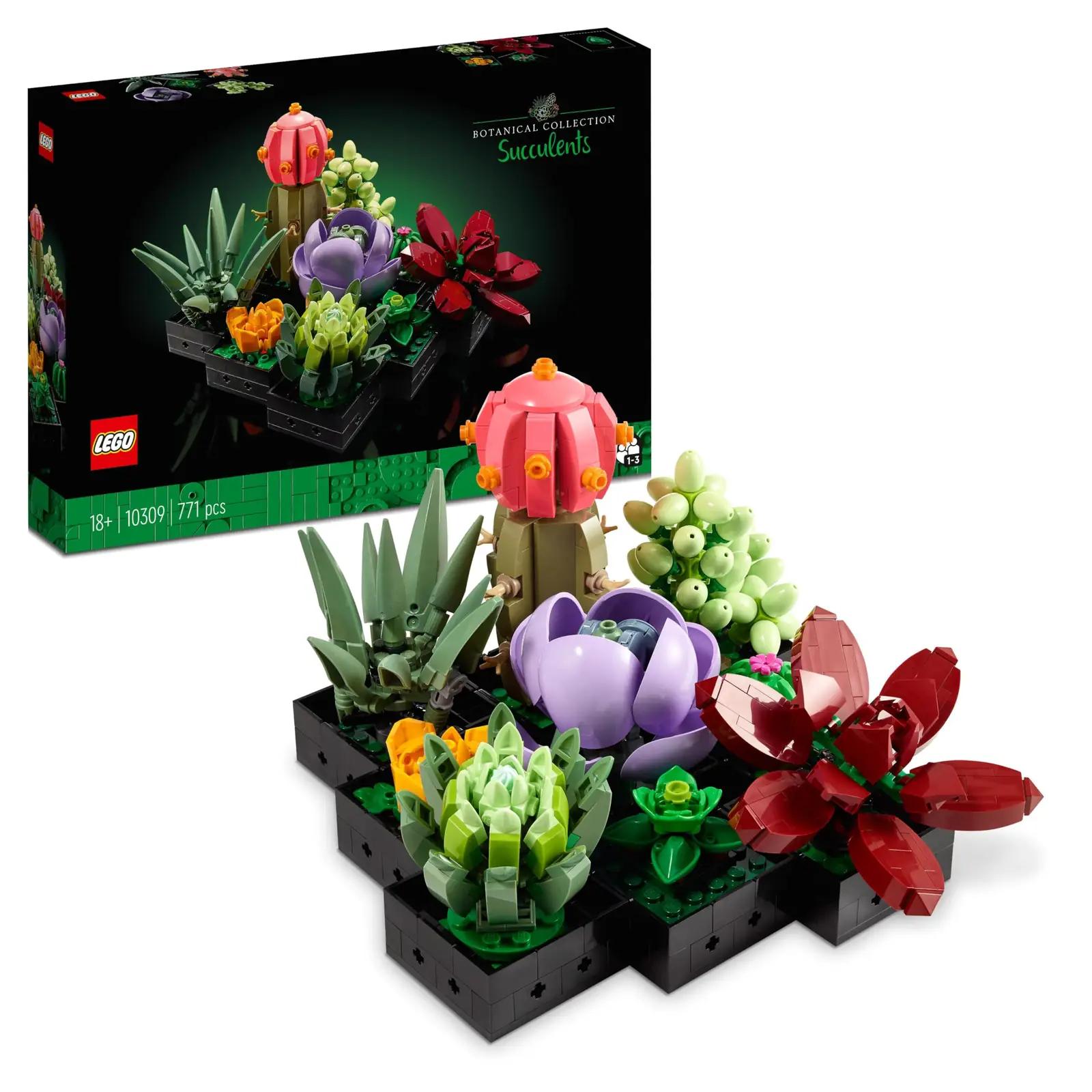 LEGO dekoratiivne sukkulendi komplekt — püsiv kodukaunistus