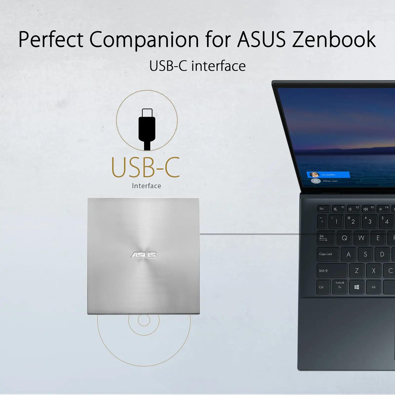 ASUS ZenDrive U8M kerge USB‑C väliskirjutaja — vastupidav ja – lisavaade
