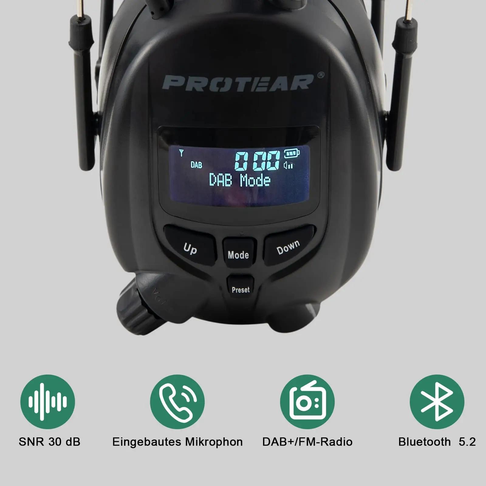 PROTEAR kaitsekuular Bluetoothiga ja DAB/DAB+ raadios – detailne vaade