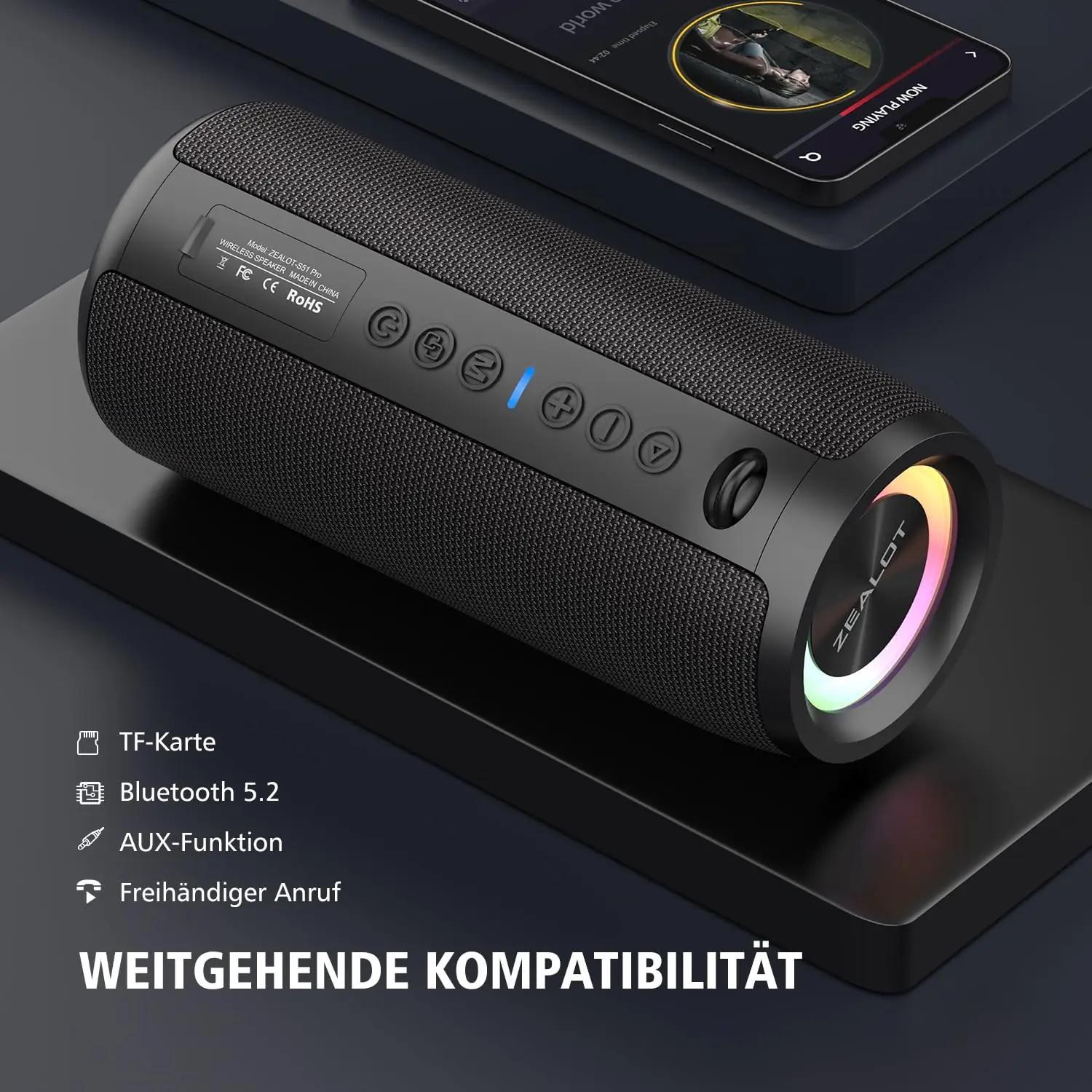 ZEALOT S51-Pro zwart kõlar – detailne lähivaade