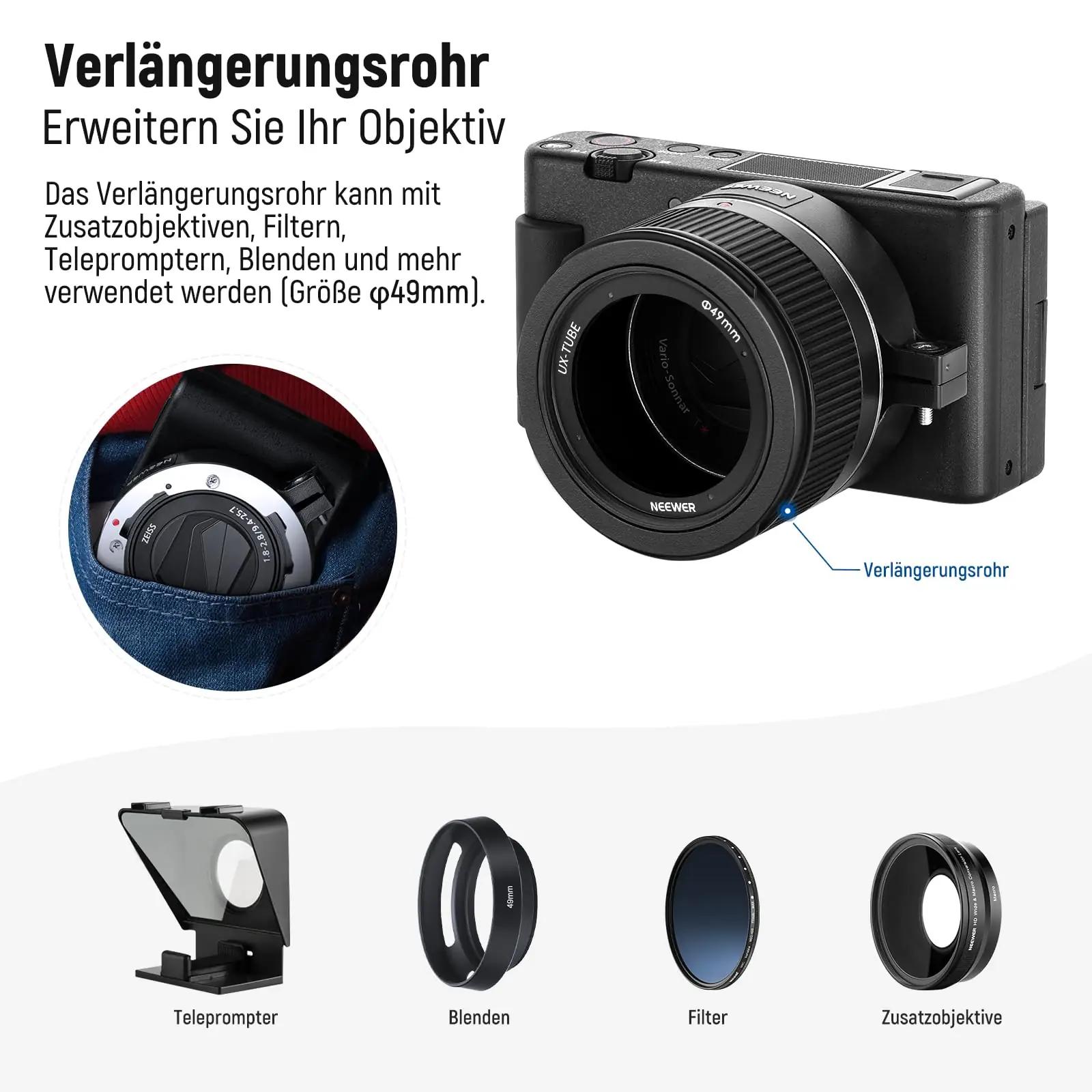 NEEWER laia nurgaga lisalääts Sony ZV1 jaoks – ideaalne reisiks – pilt 8