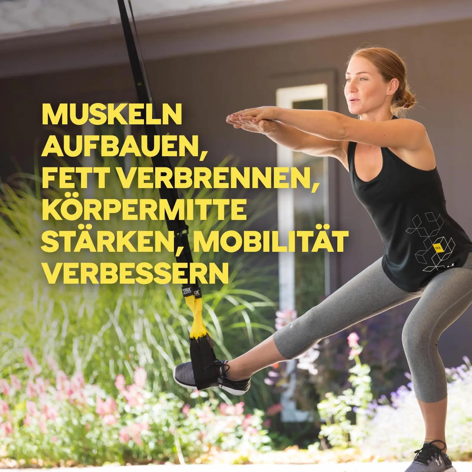 TRX vastupidav nylon rihmasüsteem koduseks treeninguks – kasutusnäide