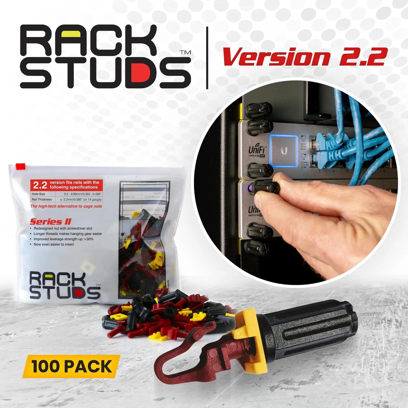 Rackstuds punased rack-kruvid Grivory-materjalist, komplekt – lisavaade