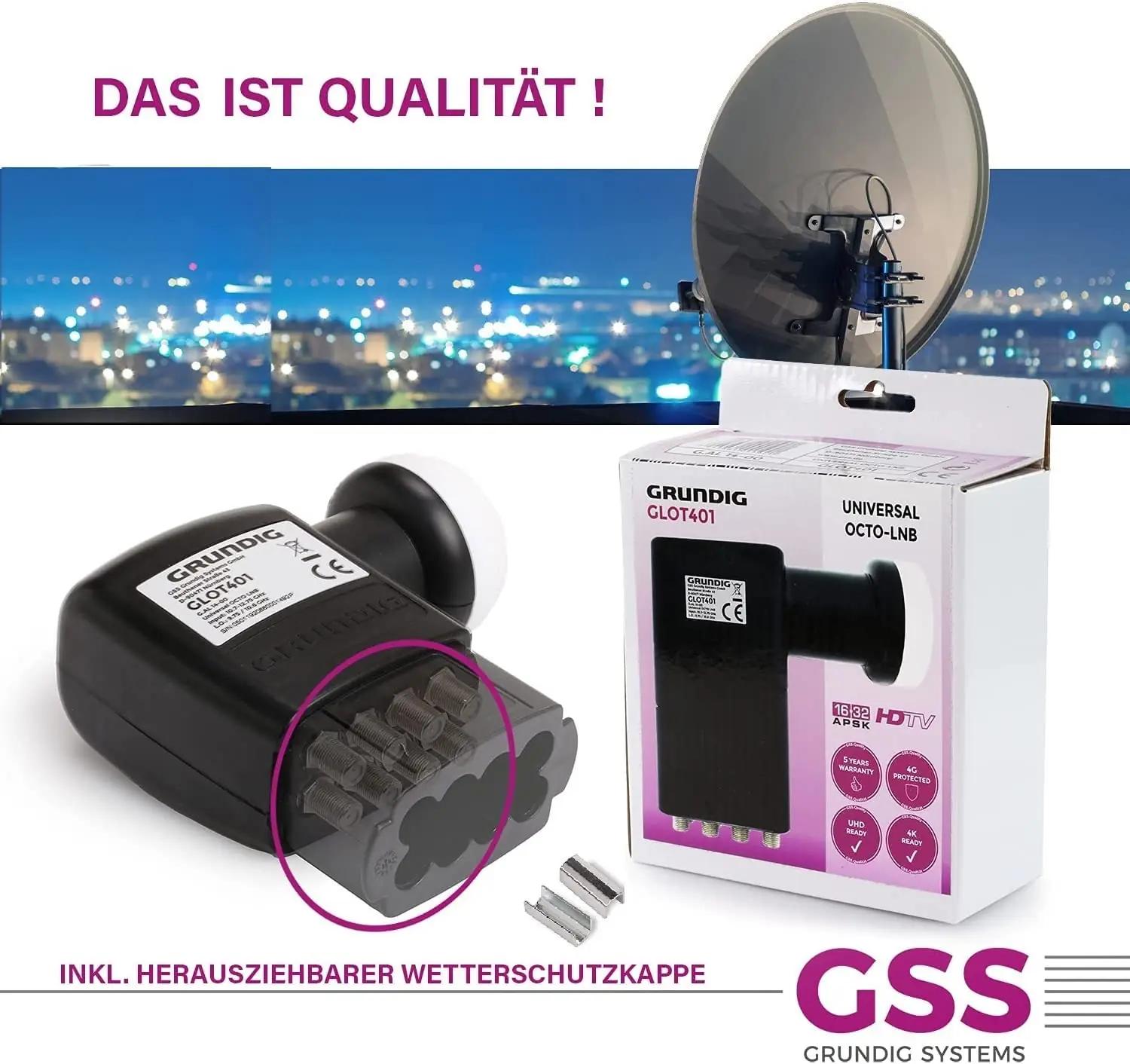 GSS must Octo LNB 8-le kasutajale – ilmastikukindel ja 4K-ready – lisavaade