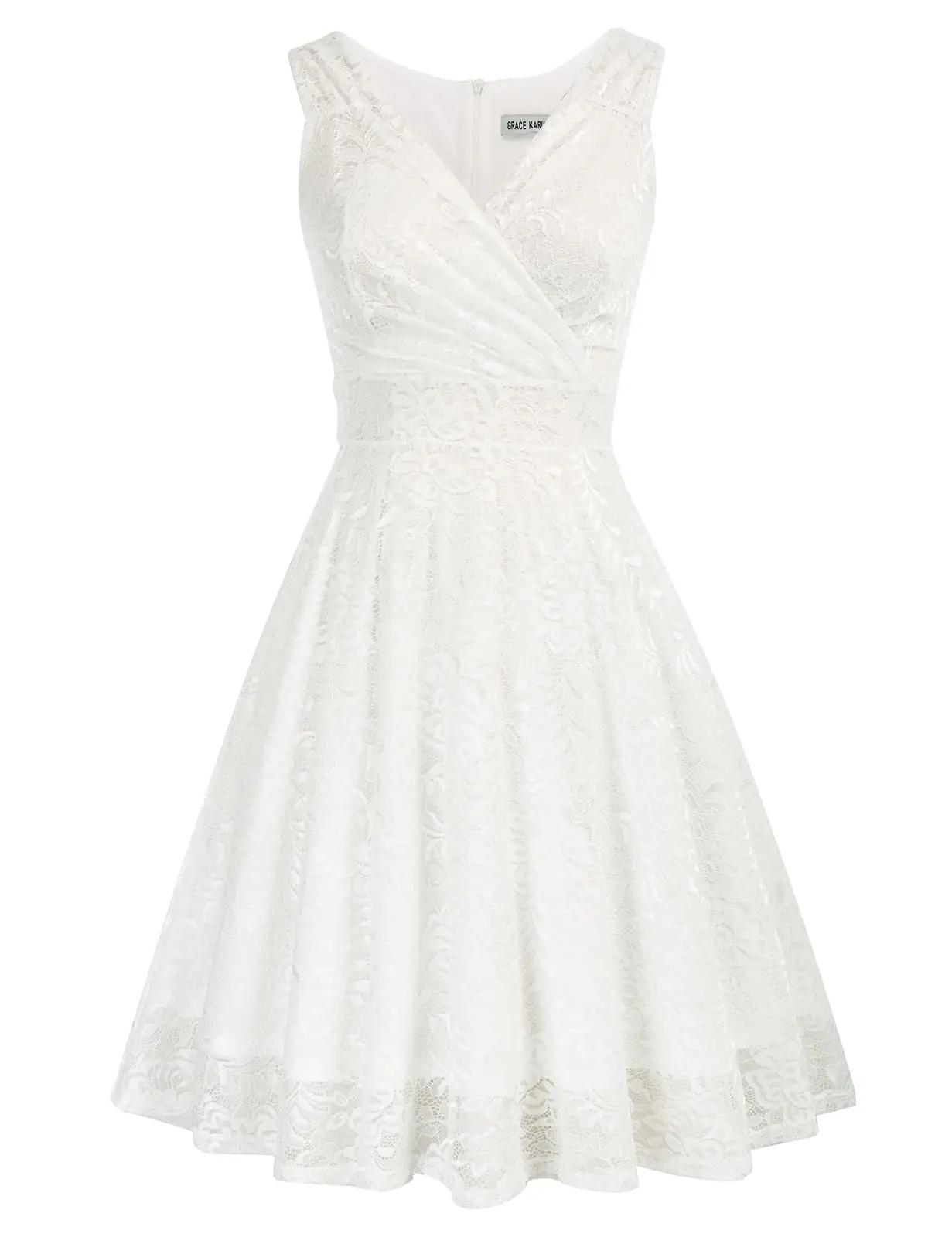 GRACE KARIN pitsist vintage 50s kokteilkleit — elegantne A-lõige