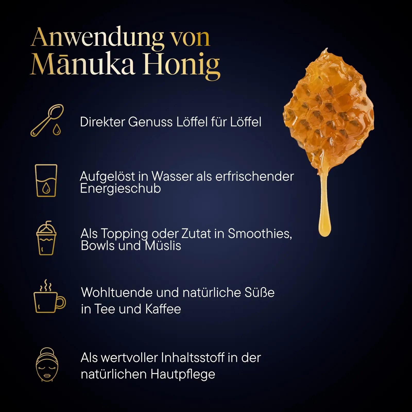 Manuka Health tõhus MGO 550+ mesi — looduslik ajuhea 250 g – pilt 6