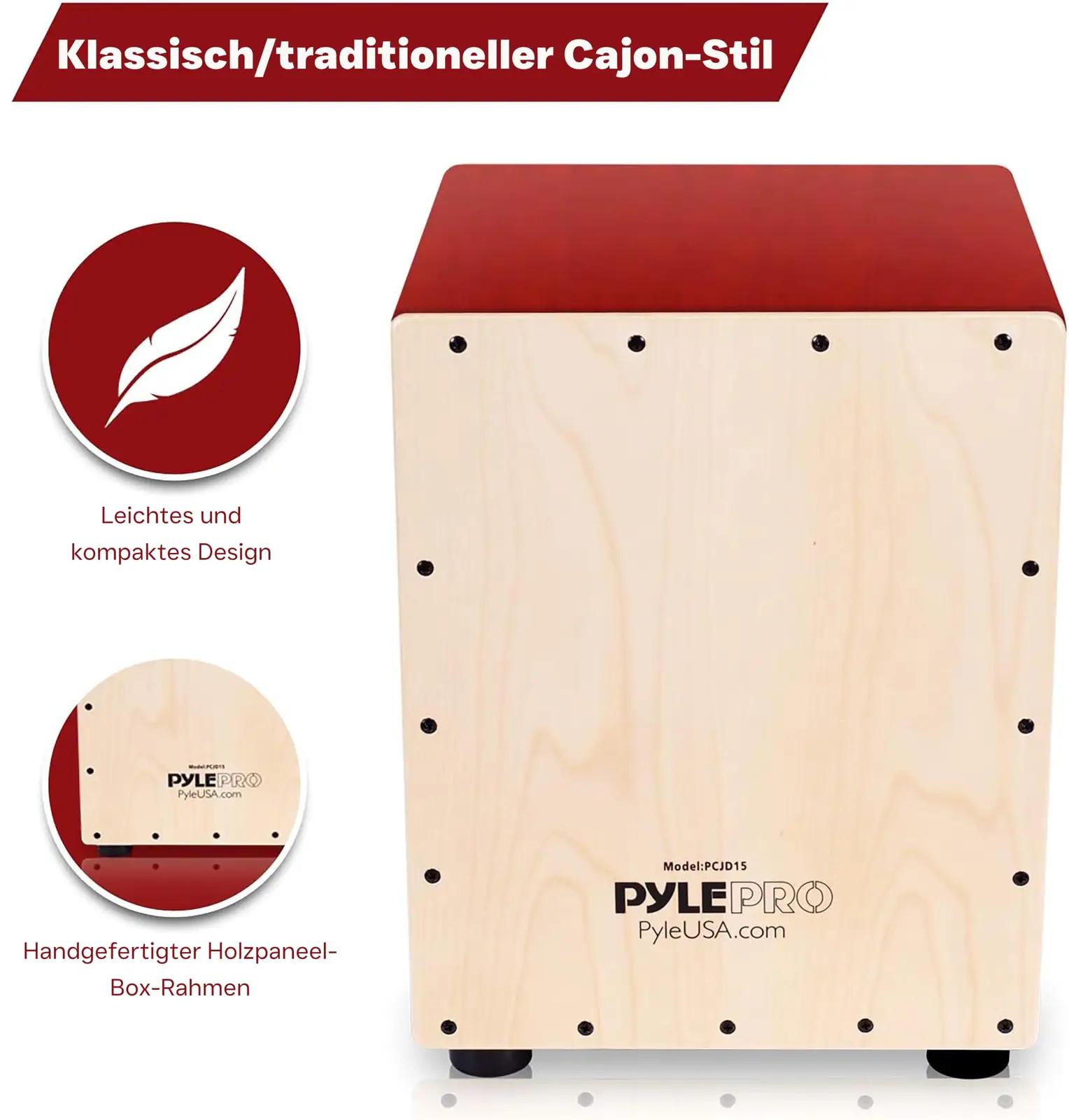 Pyle puidust cajon — mugav istmetrommel kingituseks – detailne vaade