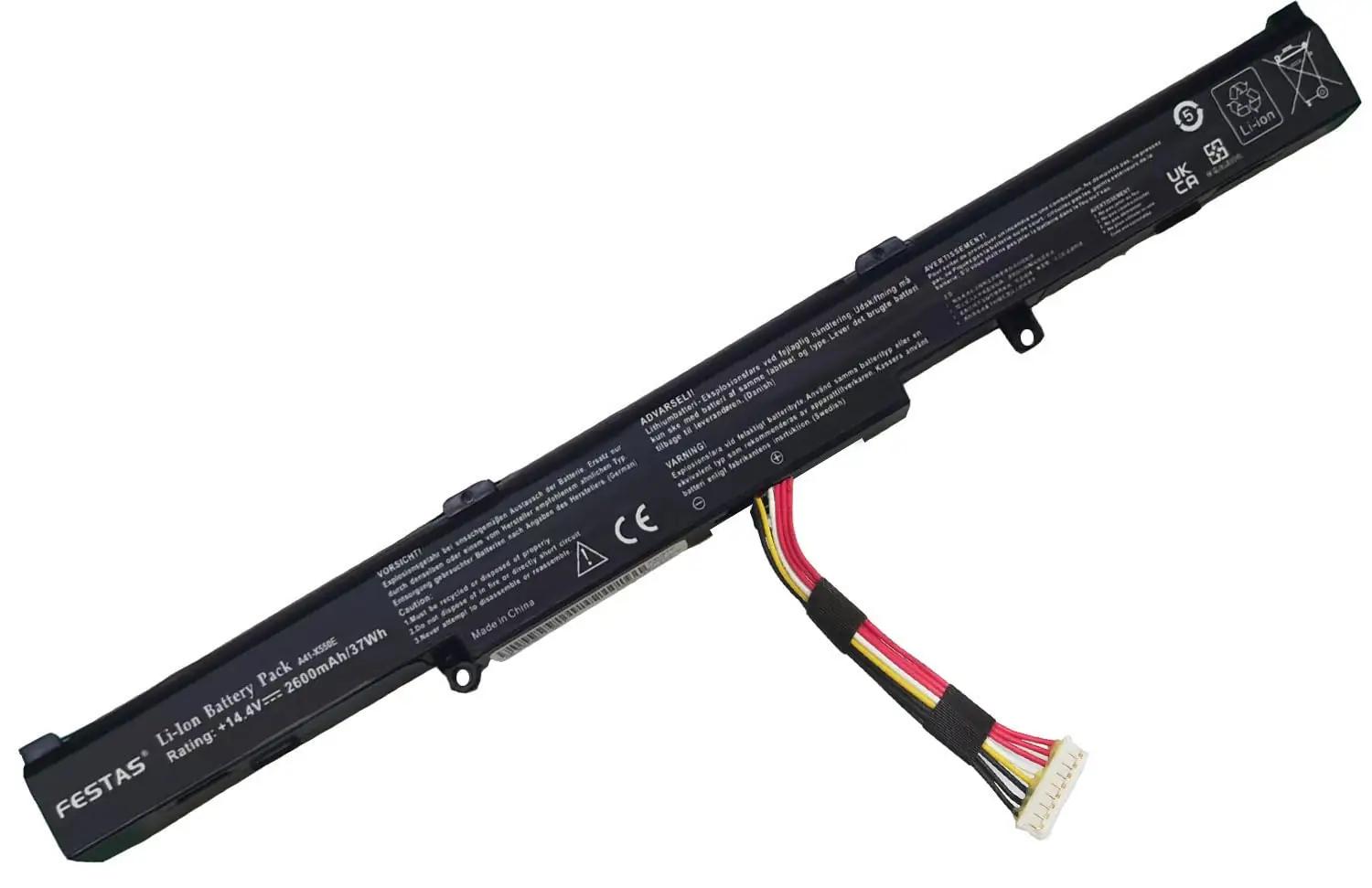 FESTAS vastupidav sülearvutiaku 14,4V 2600mAh – asendus ASUSile – pakend ja tarvikud