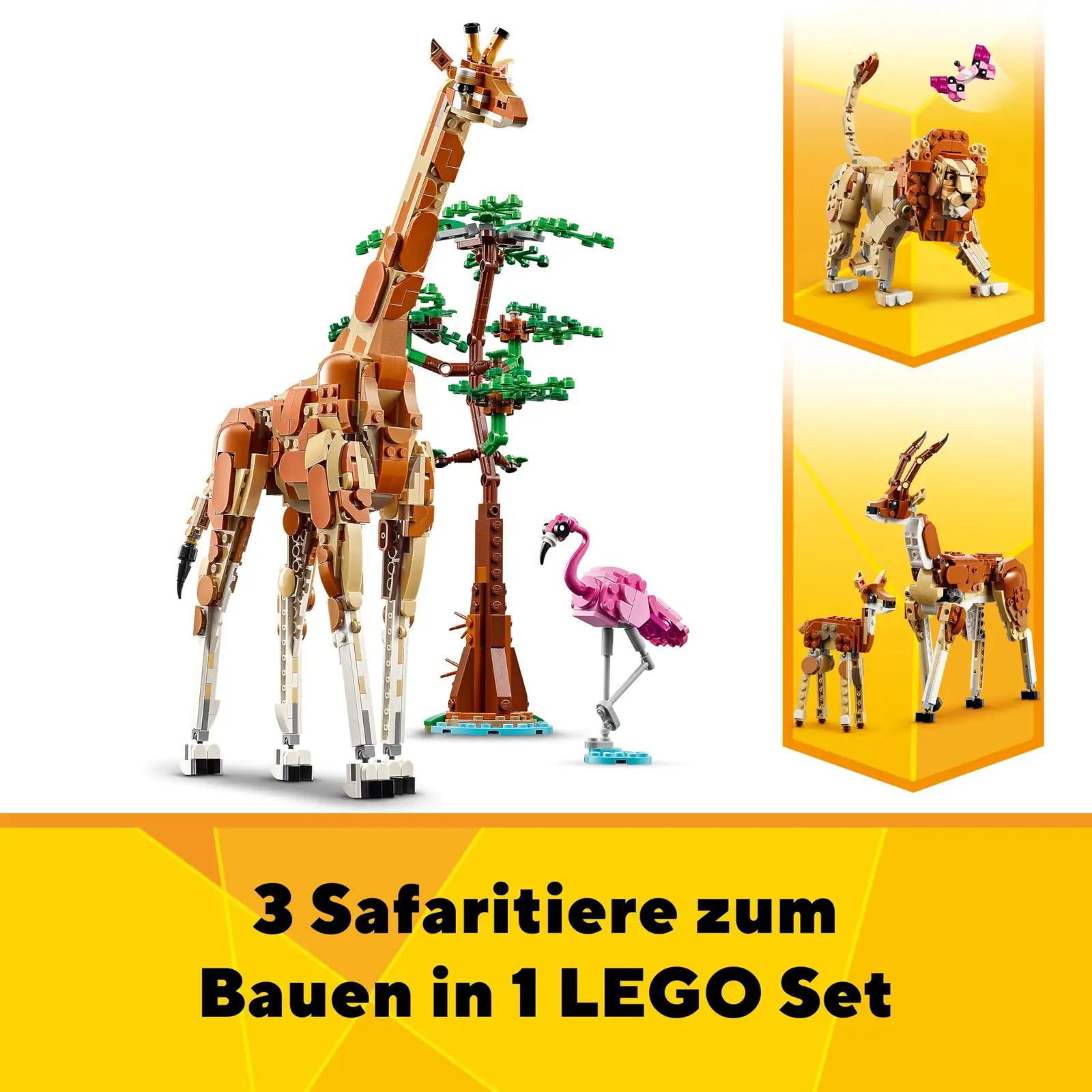 LEGO loominguline 3in1 loomasafari – kingitus lastele – pakend ja tarvikud