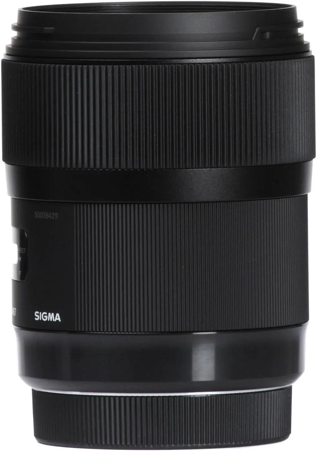 Sigma kvaliteetne 35mm F1,4 Art objektiiv – vastupidav metall – pakend ja tarvikud