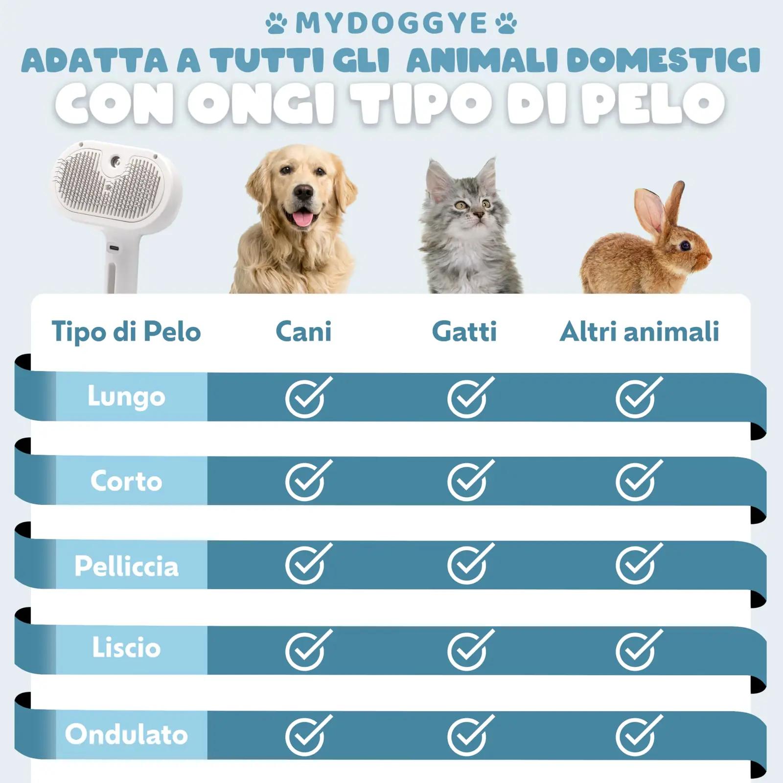 MYDOGGYE tervishoiuline lemmiklooma auruhari – massaaž ja hooldus – pakend ja tarvikud