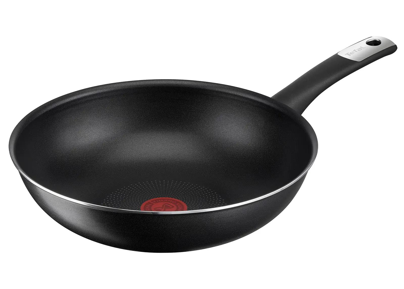 Tefal vastupidav 28 cm Hard Titanium wok — tugev mittetakkuv kate