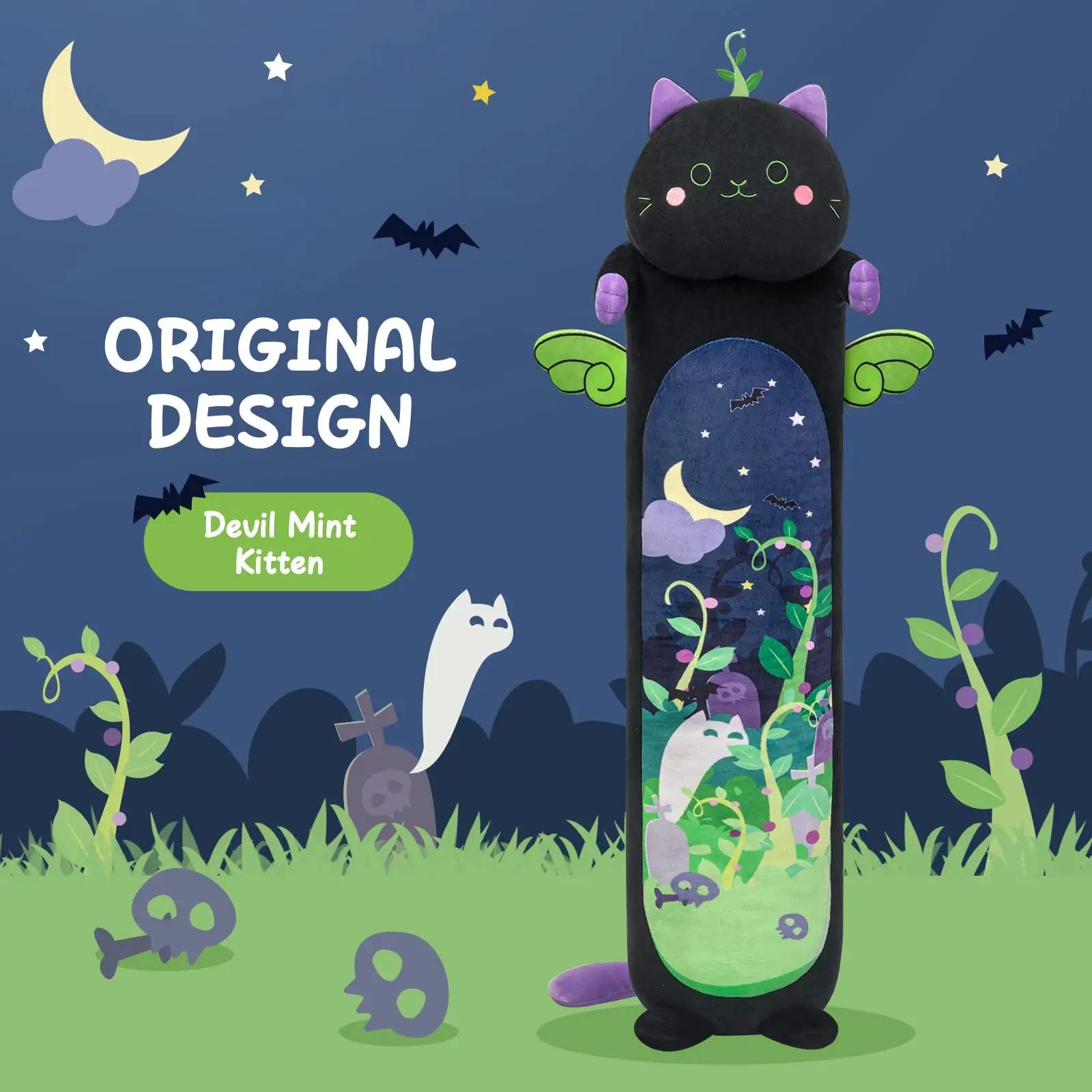 Mewaii pehme mint-kass 110 cm – kaisukõrge plüüs – pilt 7