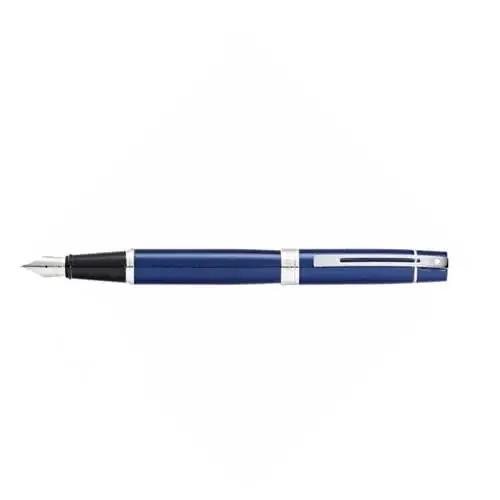 Sheaffer sinine roostevaba täitevpliiats — elegantne kingitus – pakend ja tarvikud