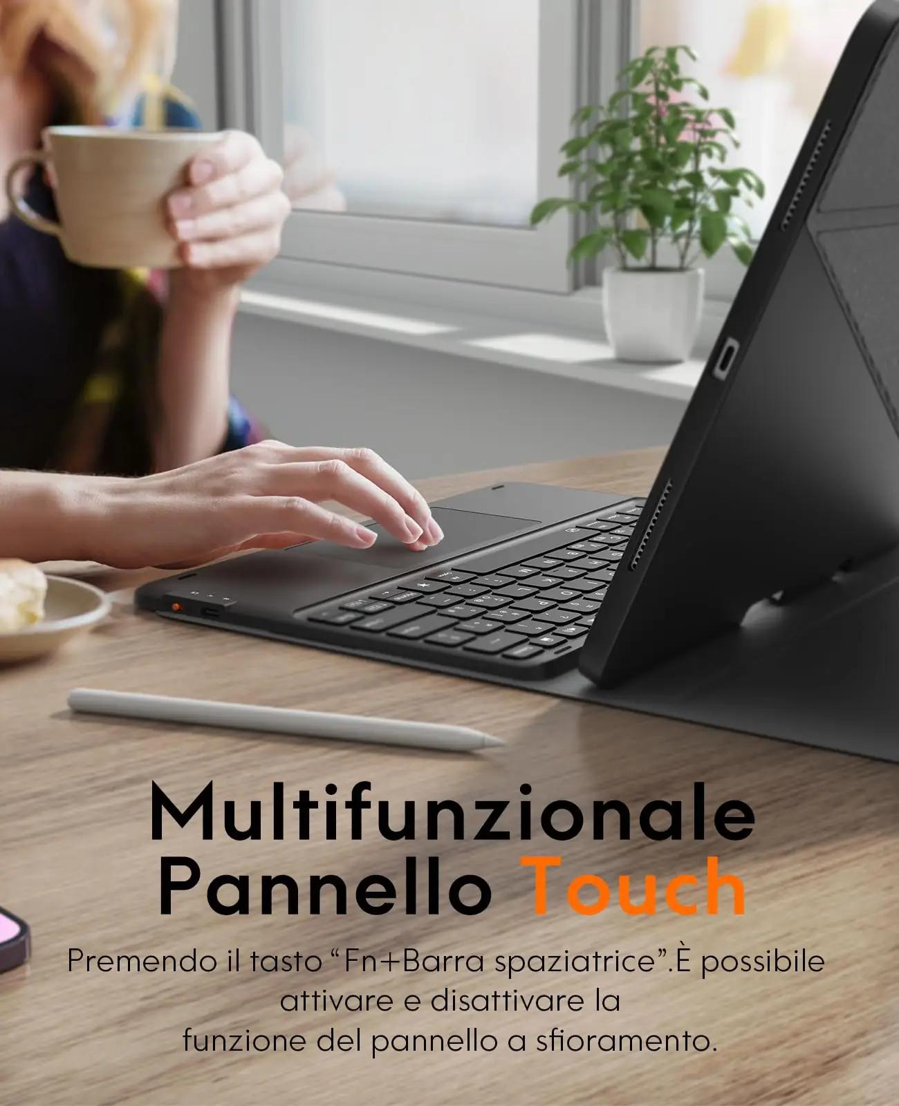 CHESONA iPad Pro 13 kaetud magnetiline klaviatuur — must – kasutusnäide