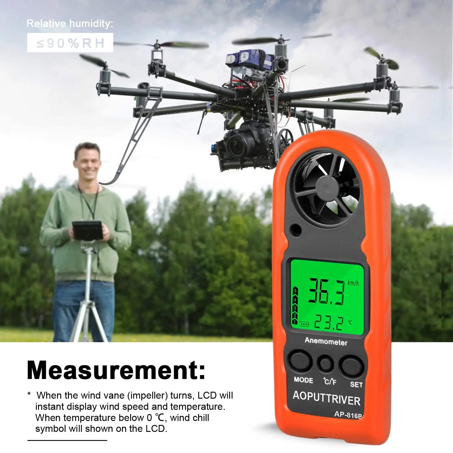 AOPUTTRIVER kerge ABS-anemomeeter tuule ja temperatuuri – pilt 6