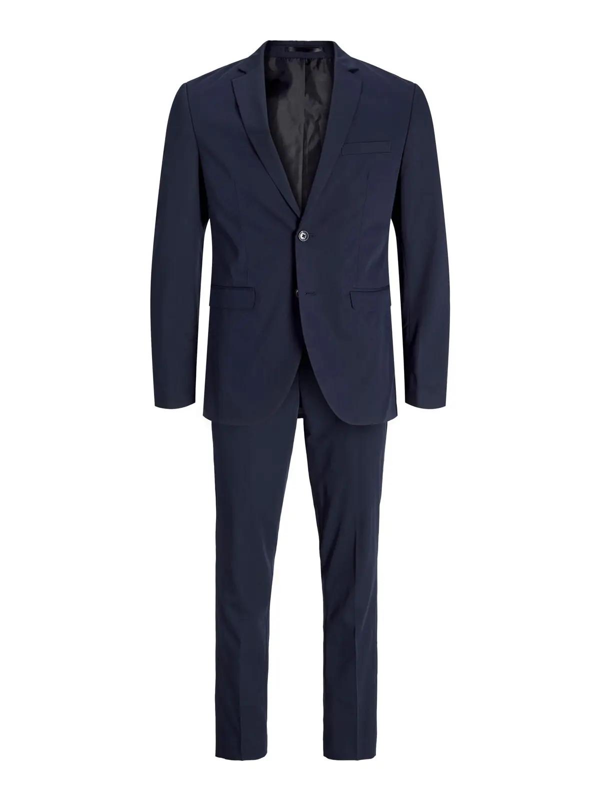 JACK & JONES elegantne super slim sobiv ülikond – Medieval Blue – detailne vaade