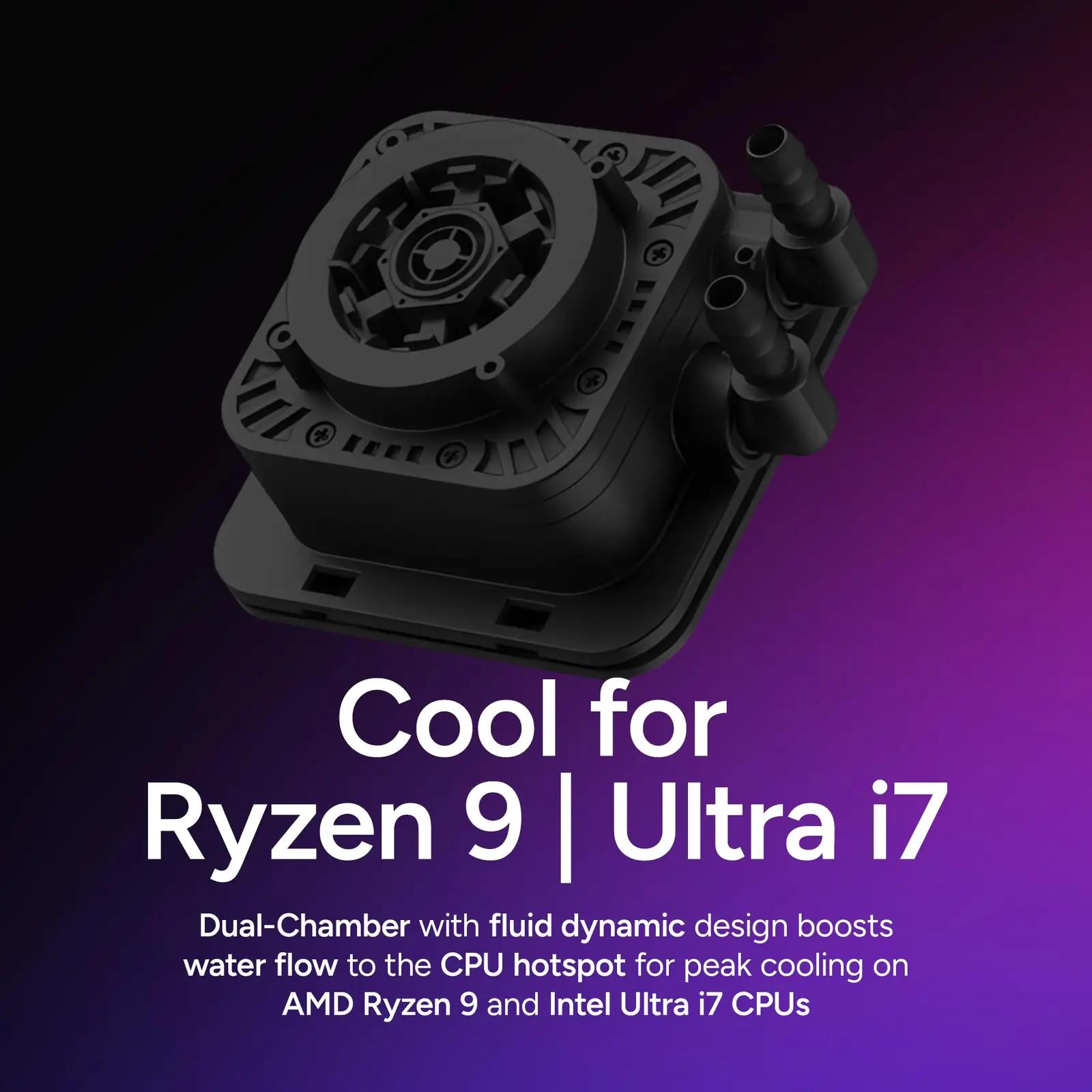 Cooler Master ML240 valge AIO vedelikujahuti – vaikne jahutus – detailne vaade