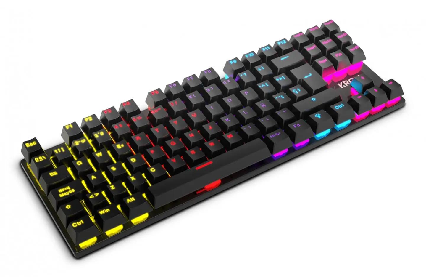 KROM mehaaniline TKL mänguklaviatuur — kompaktne RGB hea valik – detailne vaade