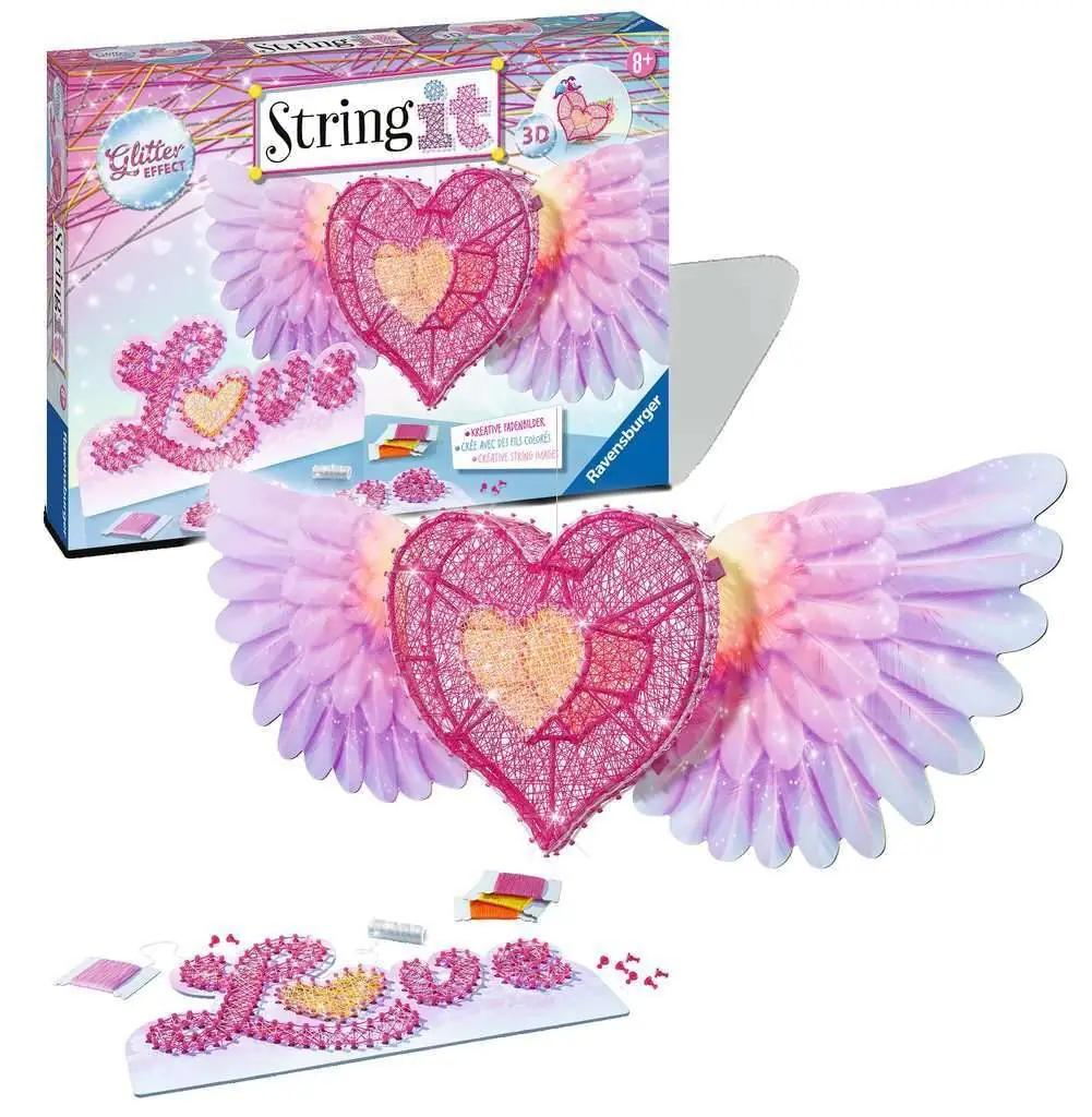 Ravensburger käsitöökomplekt – String it Maxi 3D-süda kingituseks – detailne vaade