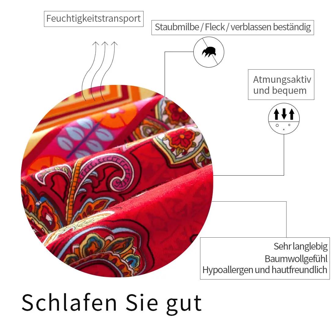 Lanqinglv boho mikrofliisvoodipesu 220×240 cm – kasutusnäide