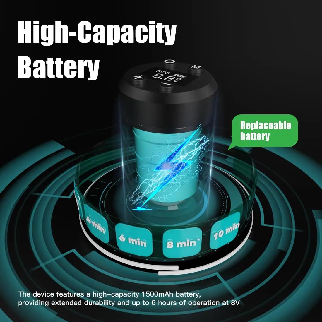 Dragonhawk laaditav tätoveerimispliiats 1500mAh – pakend ja tarvikud
