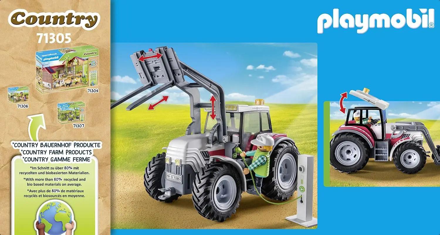PLAYMOBIL suurtõll traktor lastele – sähkölaadija ja katusega – lisavaade