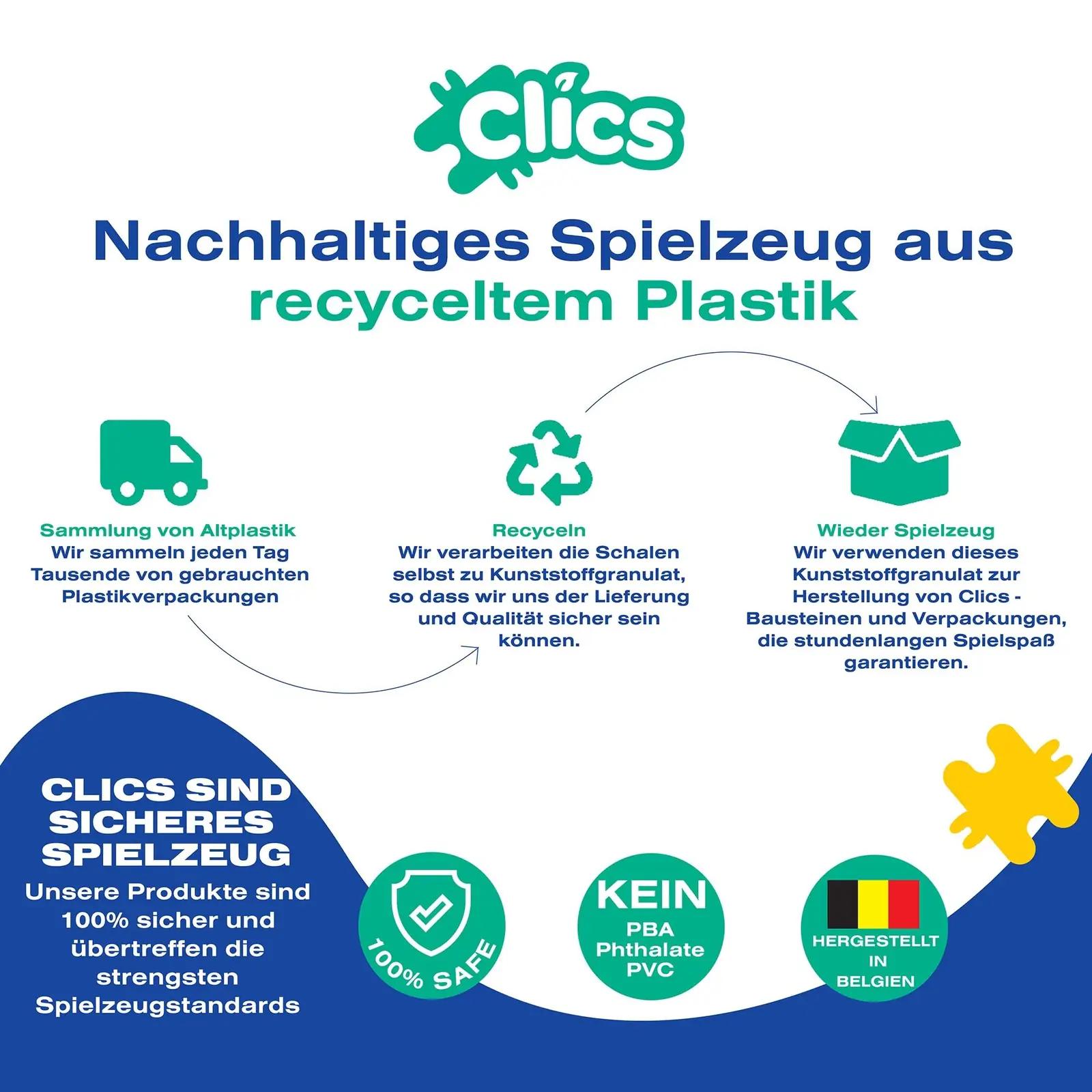 Clics tugev taaskasutatud plastikust konstruktorset mänguasja – pilt 6
