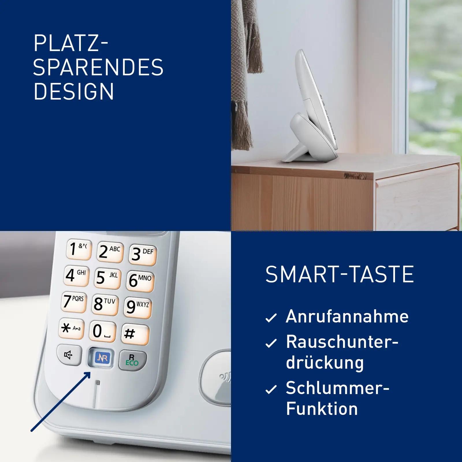 Panasonic metallist traadita telefon — madal kiirgus ja – kasutusnäide