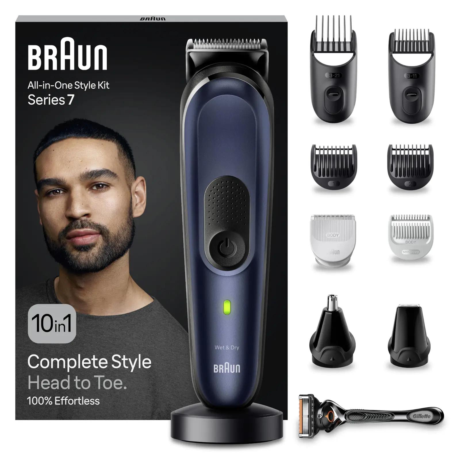 Braun mitmeotstarbeline metalltrimmer kehale ja näole MGK7410