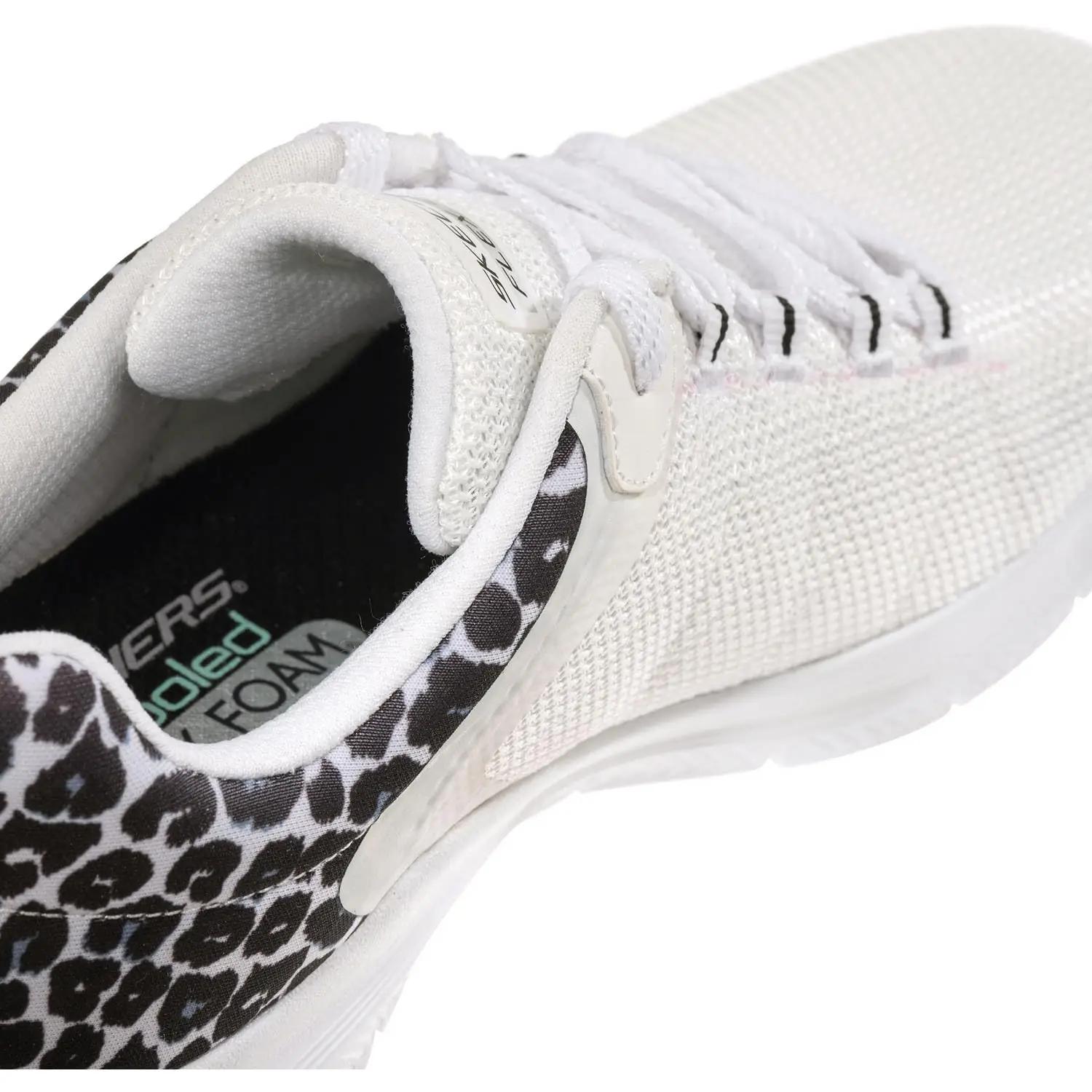 Skechers naiste vabaajajalats valge võrgumustriga – lisavaade