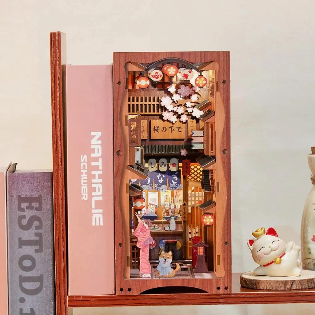CUTEBEE puidust miniatuurne Book Nook – sakura stiilne kingitus – pilt 7