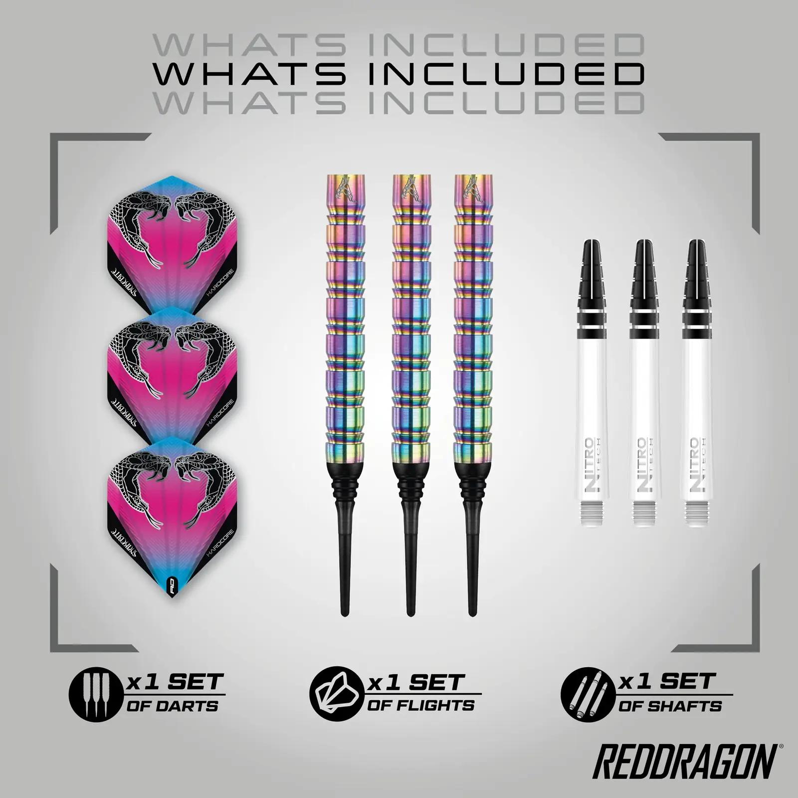 RED DRAGON Wolframist profi dart – Snakebite 1 18g – detailne vaade